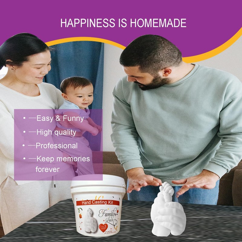 HopeMeng Family Hand Casting Kit with Practice Kit - Casts