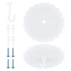 GORGECRAFT 2 Sets Mosquito Net Ceiling Hook Canopy Hooks Dome Mosquito Net Hooks with Base Screws 17.9cm Super Glue Ceiling Hangers Hook for Hanging Light Canopy Mosquito Net Bedding Accessories