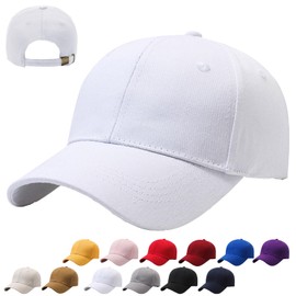 CWENDANER Fire Baseball Cap for Men and Women, Adjustable, Unisex Cap, Adjustable, Pure Colour, Baseboard Baseball Cap, White, 56 - 60