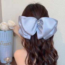 3 Tier Big Ribbon Barrette Blue Ribbon Clip Lolita Yume Cute Gothic Lolita Hair Clip Hairpin Hair Accessory