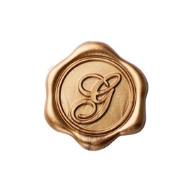 Yoption - Etiquetas adhesivas con sello de cera del alfabeto G, paquete de 25 calcomanías de sello de cera de letra, oro antiguo, sellos autoadhesivos para bodas, fiestas, cumpleaños, Navidad (G)
