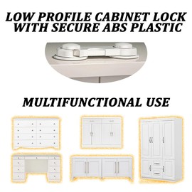 Best Helpers Cabinet Door Locks for Baby Proof and Child Safety, 5 Pack Cabinet Locks with Adhesive for Drawer Cupboards Fridge Closet and Pantry, Childproof Door Latch (Color White - 5 PCS)