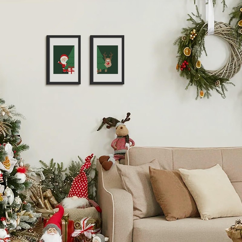 upsimples 8x12 Picture Frame, Display Pictures 6x8 with Mat or