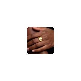 ALEXCRAFT Chunky Gold Rings For Women Waterproof Stainless Steel Ring Plated 14K Gold Shape Waterdrop Thick Statement Rings For lady madam Girlfriend