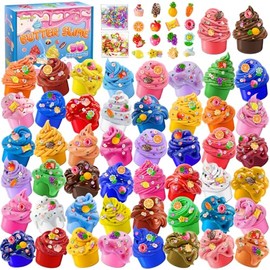 50 Pack Butter Slime Kit for Kids, Slime Toys for Boys & Girls, DIY Slime Toy for Party Favor, Soft and Non-Sticky, Birthday Easter Gifts Prize for Girl Boys Kids 6 7 8 9 10 11 12