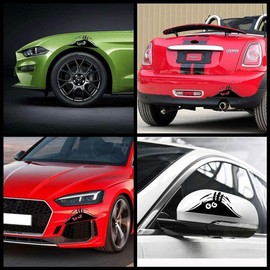 2 pcs Peeking Monster Sticker Funny Car Bumper Sticker Vinyl Decal - Car Truck Laptop Funny Car Decal - 7.5 inches - Sticker for Car Bumper, Motorbike, Window, Laptops, Suitcase