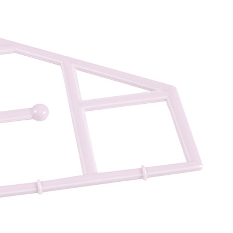 Hanging Closet Organizer 3 Tier Pink Storage Shelf Minimalist Grid