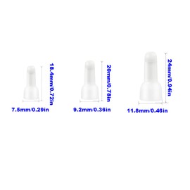 Ruidee 250pcs Closed End Crimp Connector Nylon Wire Crimp Cap Terminal Connectors Assortment Kit 22-16/16-14/12-10 AWG ANM