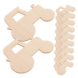 Operitacx 40pcs Wooden Tractor Cutouts Unfinished Craft Blocks for Boys and Girls DIY Toys Maple Wood