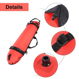 Keenso Scuba Buoy Dive Flag, Scuba Torpedo Buoy Diver Down Flag Buoy Scuba Diving Inflation Torpedo Buoy Signal Float Ball & Flag