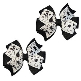 Black Cats Toddler Hair Bow Set