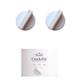 Replacement Knob for Rival Crock Pot Slow Cooker, Dial Compatible with Rival Crock Pot Slow Cooker, 2 Pack (White)
