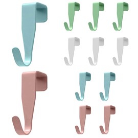 Salubohum Salubohum 12 Trhaken, Bunte Haken Tr Einh?ngen, Trhaken zum einh?ngen,Kleiderhaken Tr, Haken zum einh?ngen,Stabile Aufh?ngung, Kein Bohren erforderlich, Geeignet fr Standardtren