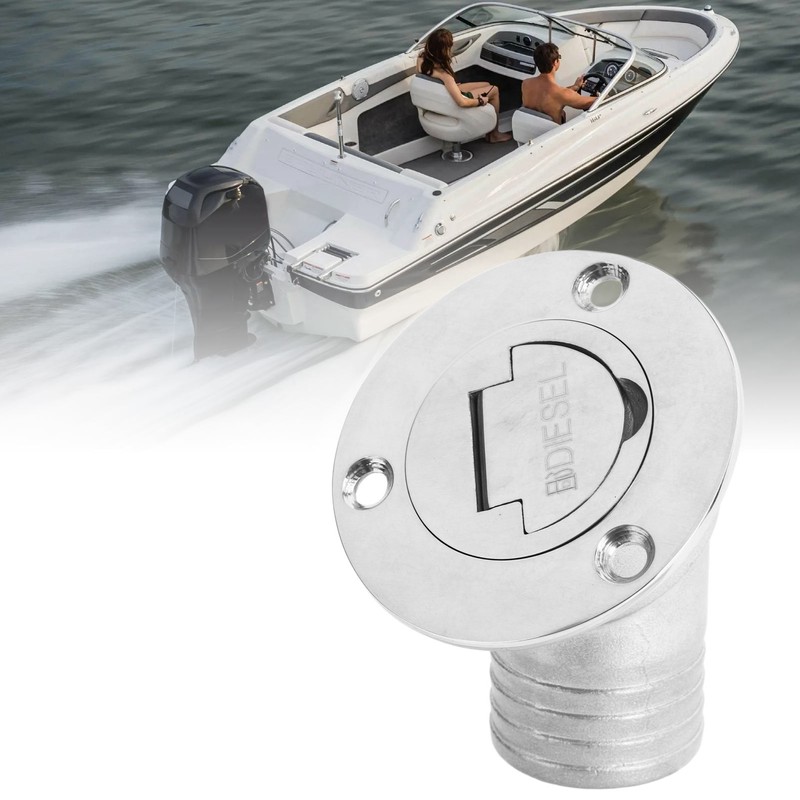 Boat Deck Filler 45° 316 Stainless Steel 38mm Flip Fill