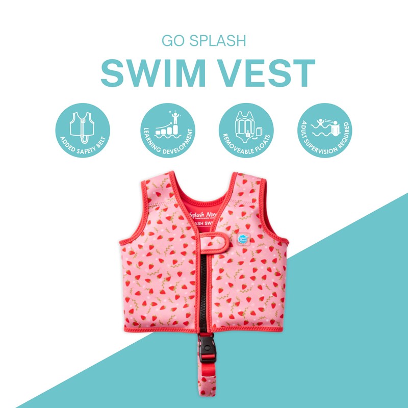 Splash About Go Splash Swim Vest, Strawberry Field, 4-6 Years