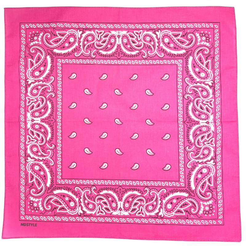 MDSTYLE 100% Cotton Bandana for Men & Women 22" x