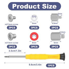 19 PCS M.2 SSD Screws Kit, Motherboard Standoffs and Screws, M.2 SSD Mounting Screw Kit Used for Mainboard Repair of Laptop & Computers Fan Screw PC Case