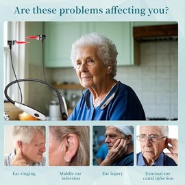 GUOMIS GUOMIS Tinnitus infrarot ohrst?psel,Tinnitus kopfh?rer,Tinniplug fr Nase Ohren,Infrarottherapie,650nm Rotlicht-Kopfh?rer zur Ger?uschunterdrckung und Schlafhilfe (02)