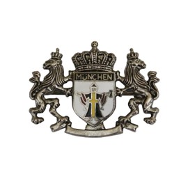Breiter Hat Pin Hat Badge Hat Jewellery Framed Munich Kindl Costume Pin Brooch, silver