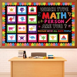 Math Bulletin Board Math Teacher Classroom Bulletin Board Decoration Mathematics Symbol Paper Cutouts Mathematics Classroom Must Haves for Back to School Elementary Middle High School Teacher Supplies