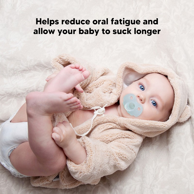 Silicone Baby Pacifier Bite Resistant Teething Discomfort Relief Washable Silicone