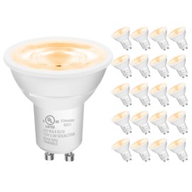 DAYBETTER GU10 LED Light Bulbs, Dimmable GU10 Bulb Replacement for Track Lighting, 5.5w Equivalent 50W, 500 LM Warm White 2700K, MR16 LED Bulb for Kitchen, Range Hood, Living Room, 24 Pack