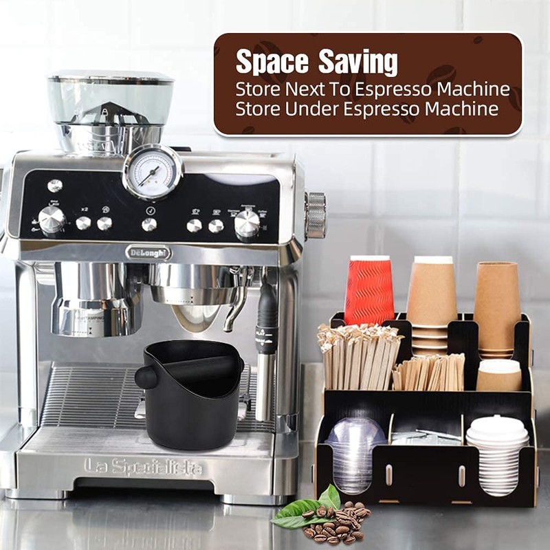 ANCLLO Coffee Knock Box Rubber Non-Slip Coffee Grounds Container Espresso