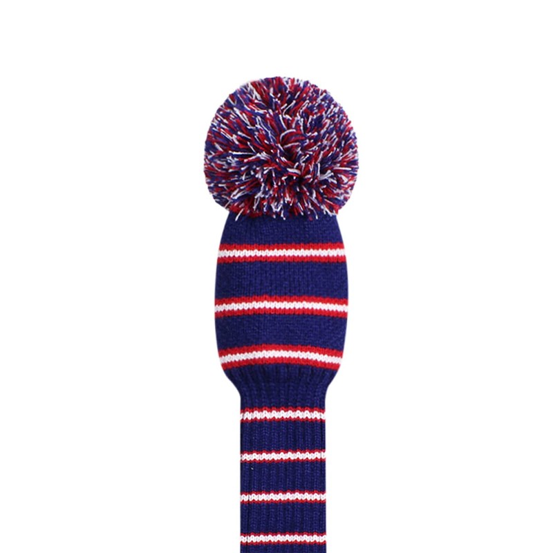 Knitted Pom Pom Golf Headwear Set for Driver Wood, Fairway