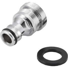 Othmro 1pcs Tap Hose Connector, Threaded Faucet Adapter M28 Male, Nickel-plated Brass Garden Hose Connector for Hosepipe Fittings