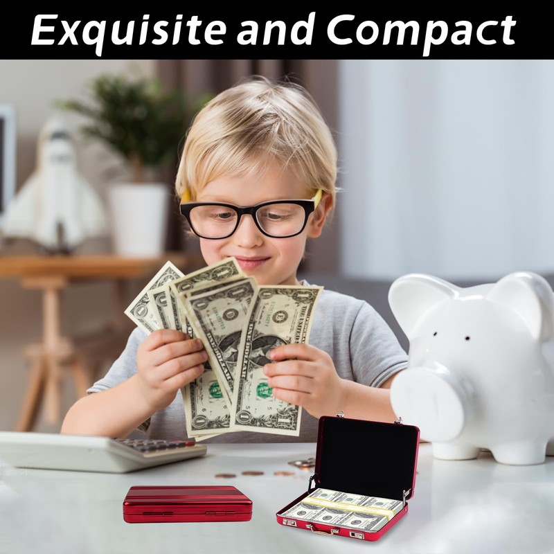 WINKIO Aluminium Money Case with Snap Closure Cheque Gift for