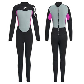 Owntop 2.5mm Neoprene Thermal Wetsuit for Men & Women | UV50+ Sun Protection | Ultra-Stretchy Warm | Adult Wet Suit | Diving Surfing | Pink XL