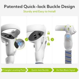 ZYBER Wearable Handle Attachments for Oculus Quest 2, VR Gorilla Tag Long Arms Grips for Meta Quest 2 Beat Saber Golf Club Baseball, Enhance VR Game Experience White Devices Smartphone