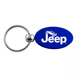 Jeep Climbing Oval Key Ring (Blue)