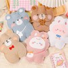 [Big Hand Discount] Bubbly character water bag, thermal hot pack, camping compress pack, winter thermal compress pack, hot water pack Warm water bag light blue shy bear 4ea