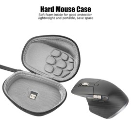 Sxhlseller Travel Mouse Bag for MX Master 3, MX Master 2S Wireless Mouse MX Master Series, Portable Hard EVA Protective Case, Waterproof, Drop-Proof, with Wrist Strap
