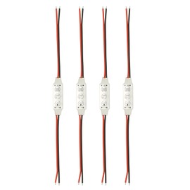 sourcing map LED Strip Controller, DC 12V to 24V 6A 3 Keys Mini Brightness Adjustable Dimmer Lamp Switch for Single Color Strips, Pack of 4