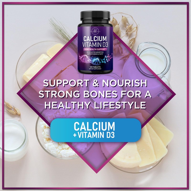 Calcium Supplement 1200 mg - with Vitamin D3 for Best