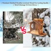 Creechwa Squirrel Feeder for Garden and Tree, Waterproof Sturdy Wood
