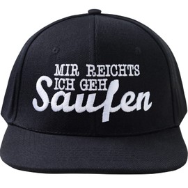 EXPRESS-STICKEREI Abuse Cap | Adjustable Unisex Cap with Embroidery | Smapback Cap with Closure | Outdoor Baseball Cap for Sports & Leisure | Festival Concert Cap | One Size, Black/Mir reichts ich geh