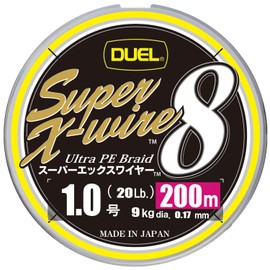 DUEL H3608N-5CR PE Fishing Line Super X Wire 8 [Line Fishing Line Fishing Equipment, High Strength, High Sensitivity] No. 1.0 656.2 ft (200 m), 5 Colors/Yellow Markings