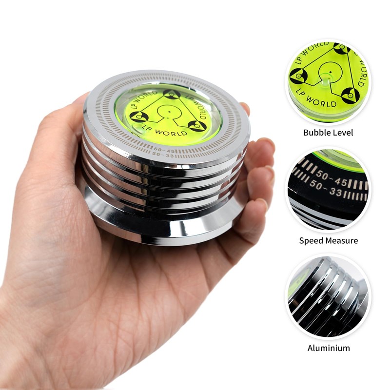 3 in 1 Silver Record Weight Stabilizer, Turntable Disc Stabilizer