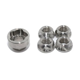 Lightronic M6 Premium 316 Stainless Steel Anti-Theft Locking Nuts Security Hardware Kit for LED Light Bar Work Lights (4 Lock+ 1 Key)