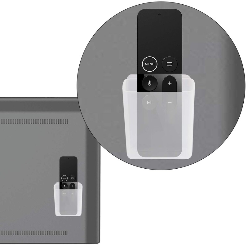[2 Pack] Universal Remote Control Holder 7x6x3cm, Wall Mount Media