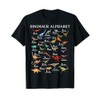 Types Of Dinosaurs Alphabet ABC Dino Identification A-Z T-Shirt