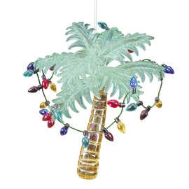 C&F Home Palm Tree with Christmas Lights Beach Coastal Christmas Xmas Ornamen...