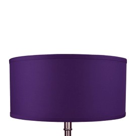 FenchelShades.com 17" Top Diameter x 17" Bottom Diameter 8" Height Cylinder Drum Lampshade USA Made (Purple)