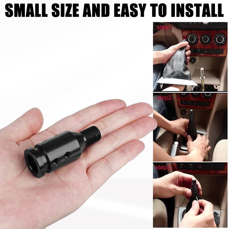 msyuusr Universal Shift Knob Adapter, Automatic Shift Knob, M12×1.25 Aluminum