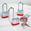 Pack of 4 Keyed-Alike Padlocks with Same Keys Long Shackle
