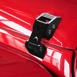 WWFGYX Hood Latches Hood Latch Catch Kit Compatible with Jeep Wrangler 2007-2018 JK JKU Rubicon Sport Sahara Jeep Wrangler JL JLU 2018-2024 Gladiator JT (Black)