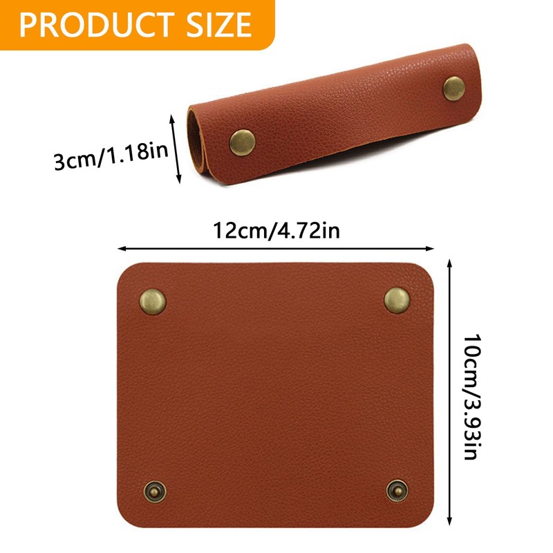 2Pcs Soft Luggage Handle Wrap PU Leather Handbag Handle Covers